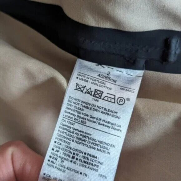 NWT Banana Republic 100% cotton gray eyelet scallop edge trench coat - Picture 7 of 8